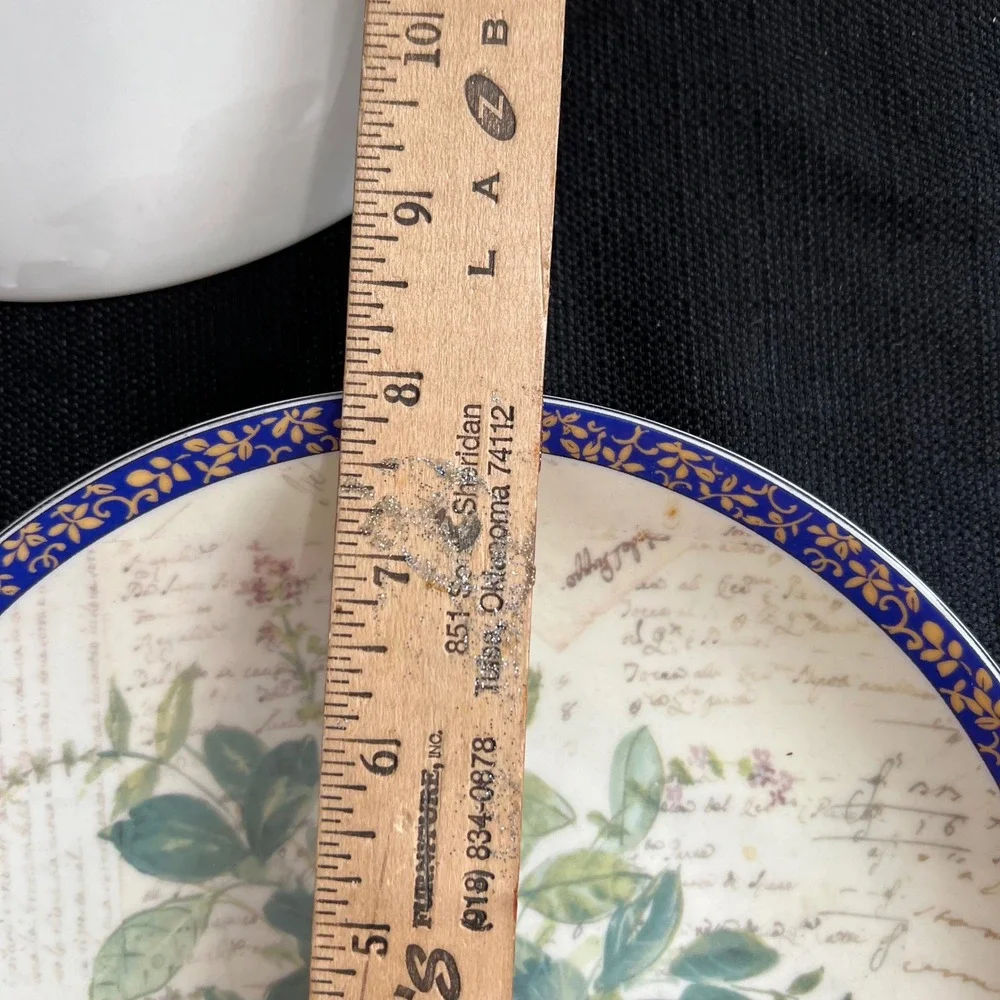Formalities by Baum Bros Plantas Aromaticas Herb Plates Set of 2 Basil Rosemary